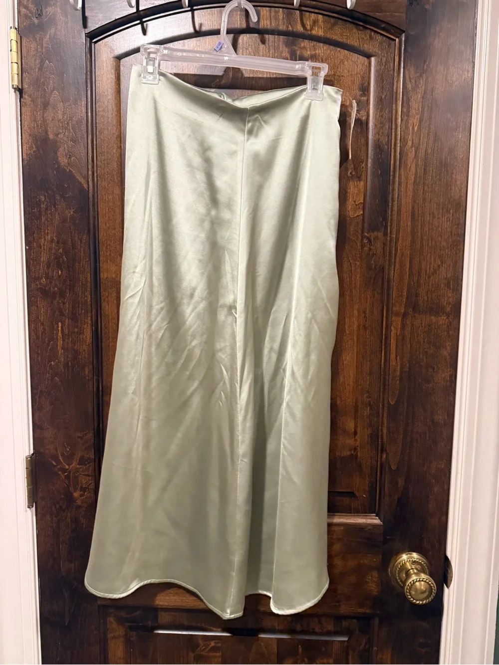 NEW WITH TAG Altar'd State Satin Maxi Skirt in Sage